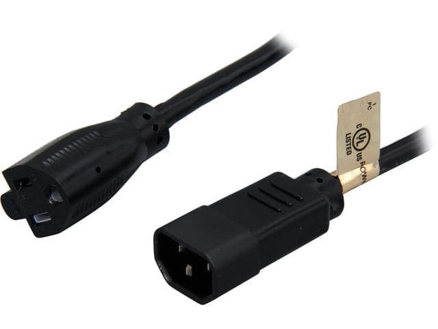 Tripp Lite Model P002-002 2 ft. Power Monitor Adapter Converter Cable, 5-15R to C14