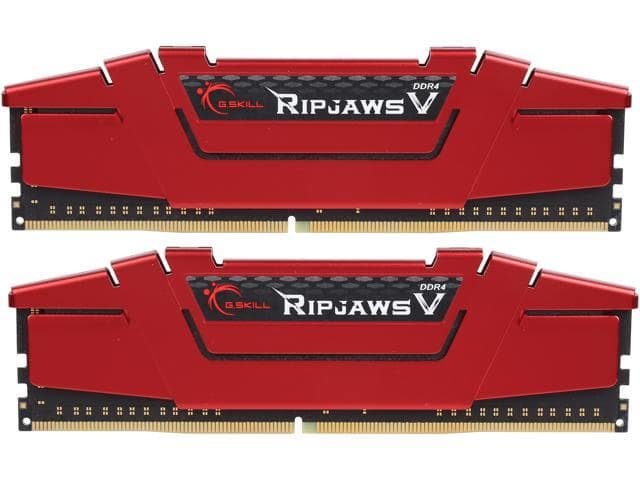 G.SKILL Ripjaws V Series 32GB (2 x 16GB) 288-Pin DDR4 SDRAM DDR4 2400 (PC4 19200) Desktop Memory Model F4-2400C15D-32GVR