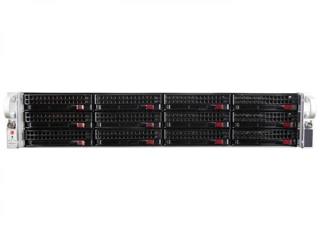 SuperMicro SuperServer 6028U-TR4T+, 2x 3.2GHz 8-Core CPU, 16GB DDR4 RAM, 12Gbps IT Mode Controller, 12x 2TB SATA, 4x 10GbE RJ45, IPMI