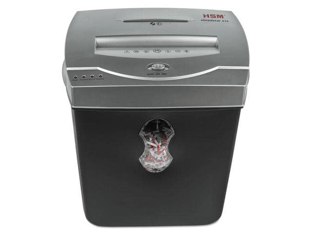 HSM 1045 Shredstar X10 Cross-Cut Shredder, 10 Pages per Pass, 5.28 Gal Capacity – White