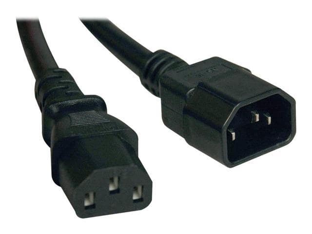 Tripp Lite Heavy-Duty Power Extension Cord, 15A, 14AWG (IEC-320-C14 to IEC-320-C13), 3-ft