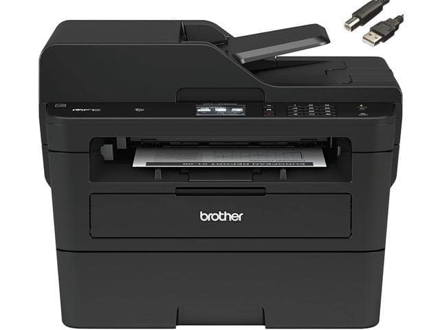 Brother MFC-L2750DW Monochrome Laser Printer All-in-One with Wireless, Auto 2-Sided Printing, Print Scan Copy, Works with Alexa, Bundle with CEFESFY Printer Cable