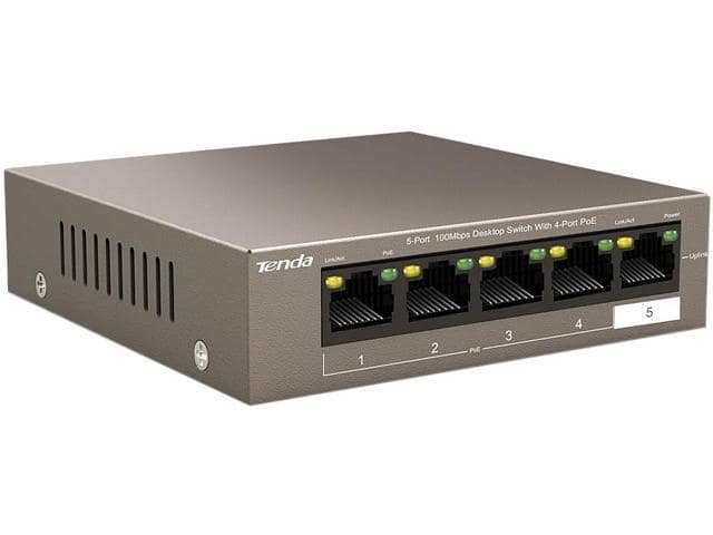 Tenda Tef1105p 5-Port 10-100 Mbps Unmanaged Switch