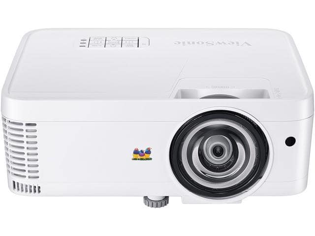 ViewSonic PS600W 3500 Lumens WXGA HDMI Networkable Short Throw Projector for Home and Office
