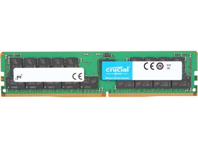Crucial 16GB 288-Pin DDR4 SDRAM ECC Registered DDR4 2666 (PC4 21300) Server Memory Model CT16G4RFD4266