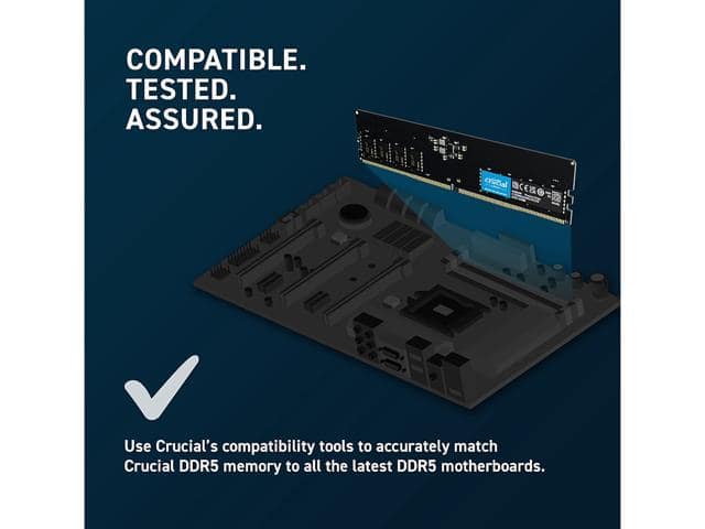 Crucial 32GB (2 x 16GB) DDR5 5600 (PC5 44800) Desktop Memory Model CT2K16G56C46U5 - ảnh 4