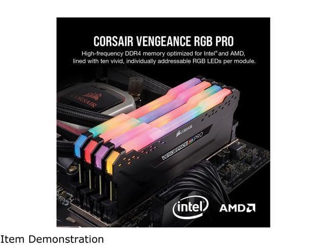 CORSAIR Vengeance RGB Pro 32GB (2 x 16GB) 288-Pin PC RAM DDR4 3200 (PC4 25600) Desktop Memory Model CMW32GX4M2E3200C16 - ảnh 4