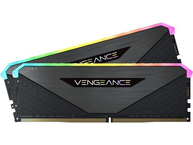CORSAIR Vengeance RGB RT 32GB (2 x 16GB) 288-Pin DDR4 SDRAM DDR4 3600 (PC4 28800) AMD Optimized Desktop Memory Model CMN32GX4M2Z3600C16