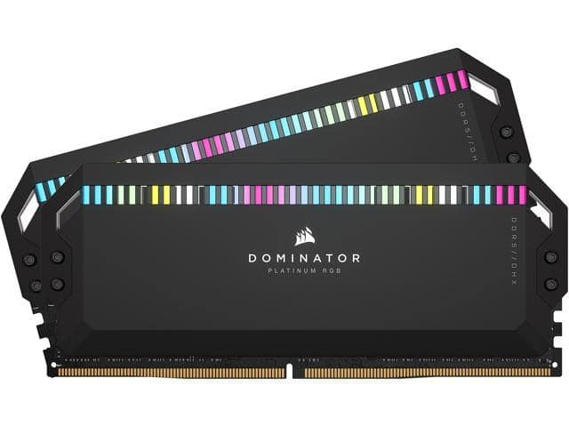 CORSAIR Dominator Platinum RGB 32GB (2 x 16GB) DDR5 6000 (PC5 48000) Desktop Memory Model CMT32GX5M2D6000C36