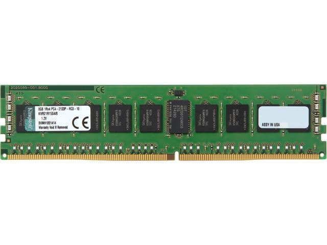 Kingston 8GB 288-Pin DDR4 SDRAM ECC Registered DDR4 2133 (PC4 17000) Server Memory Model KVR21R15S4/8