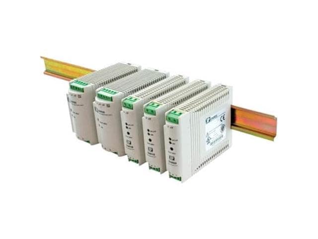 xp power dnr10us24-s din rail power supply 10.1w 24v 0.42a, 90-264vac in; enclosed, adj vout
