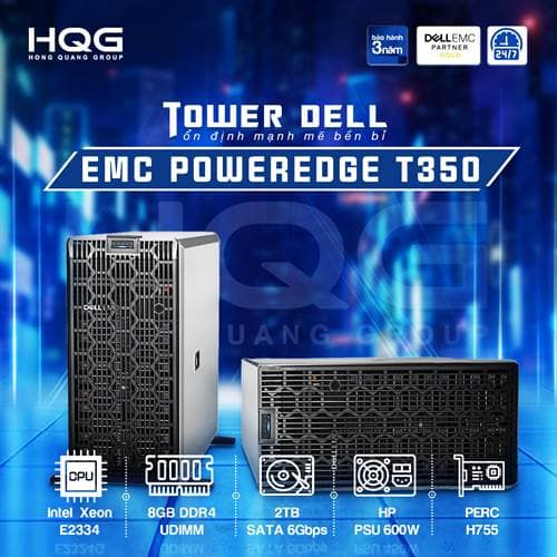 Máy Chủ Dell Tower T350 8×3.5 HP/Perc (P/N:42SVRDT350-307) - ảnh 3