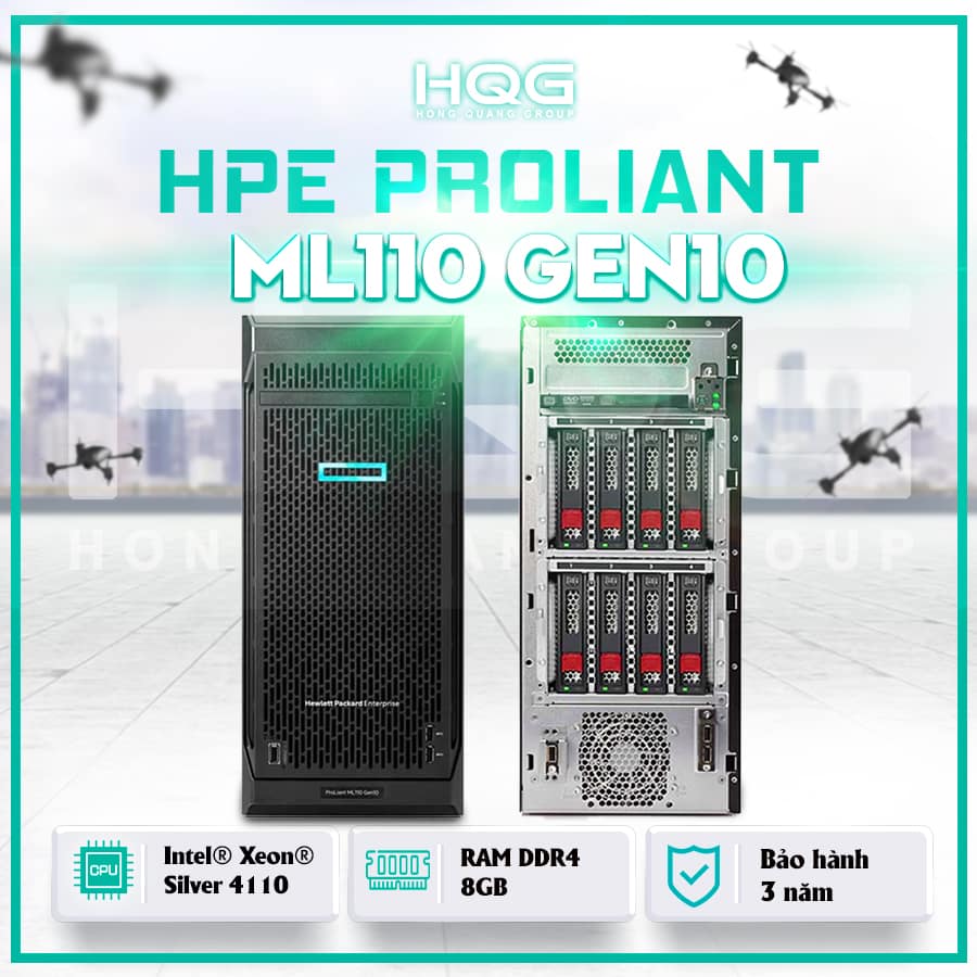 Máy chủ HPE Proliant ML110 Gen10 – 4×3.5″ LFF