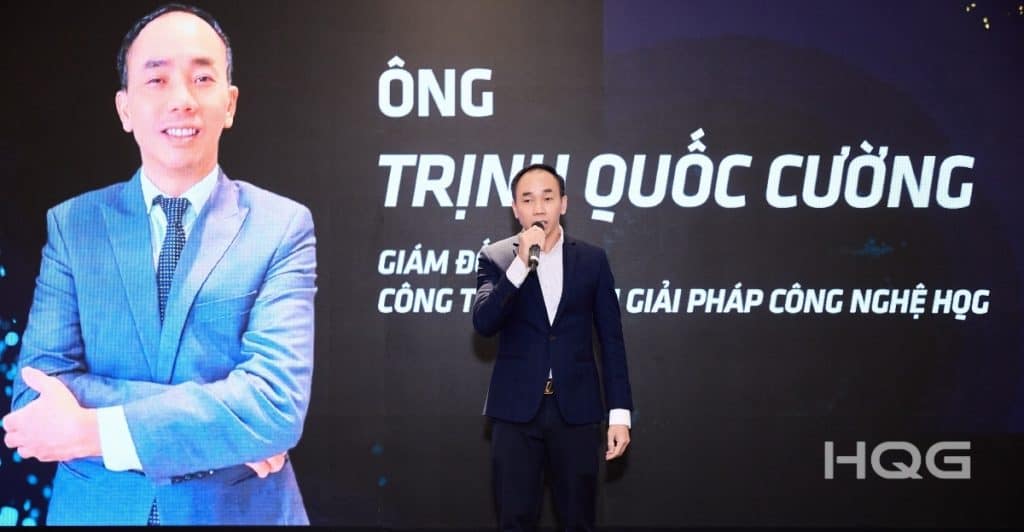 Ông Trịnh Quốc Cường – Giám đốc HQG phát biểu tại sự kiện
